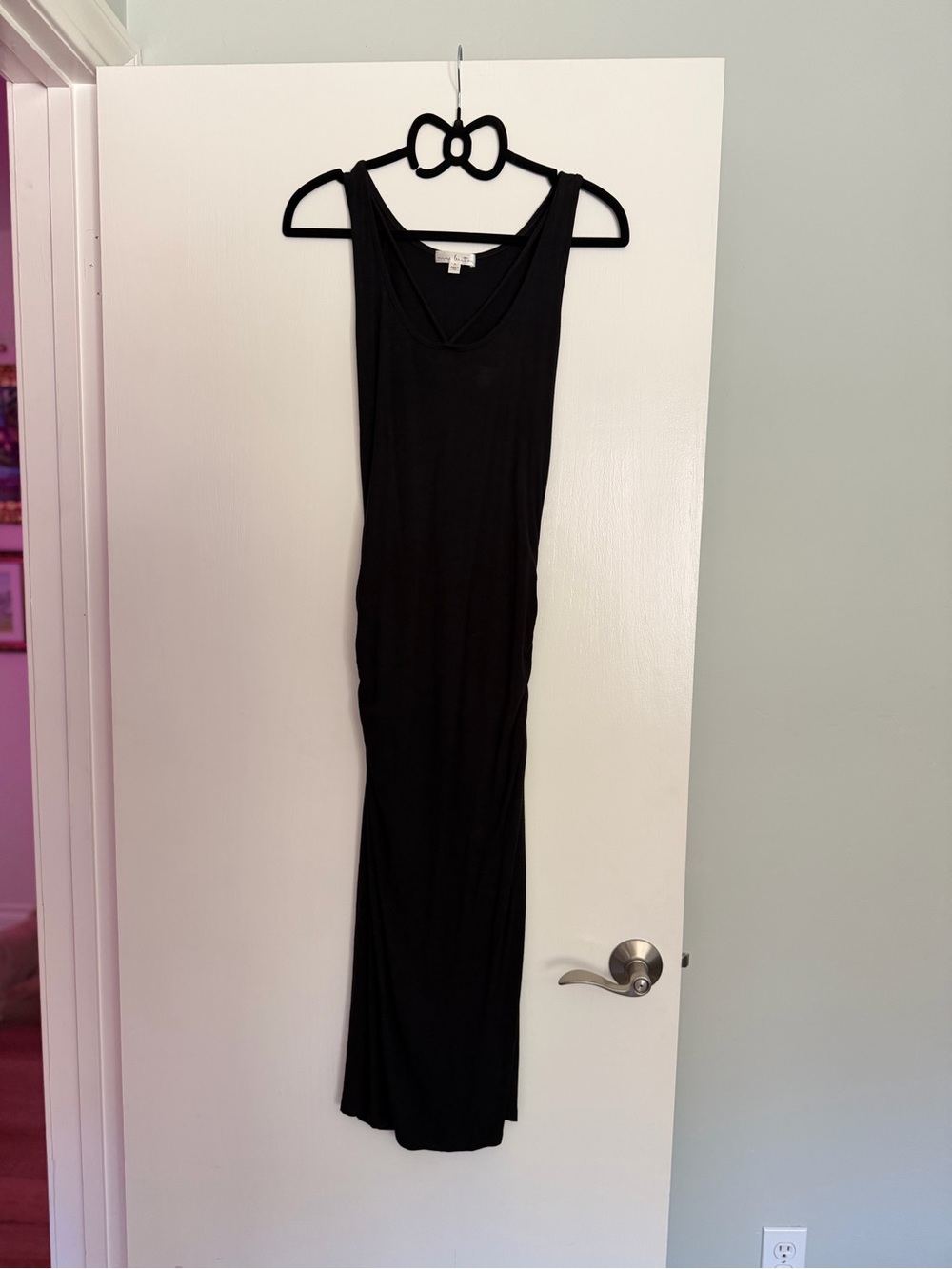 NINE BRITTON Women's Maternity Black Tank Maxi Dress